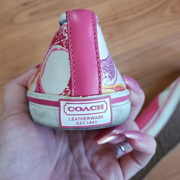**SOLD**Authentic Coach Multi-Color Tennis Shoes - Picture 4 of 6